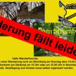 Wanderung am 15.05.2022 fällt aus!